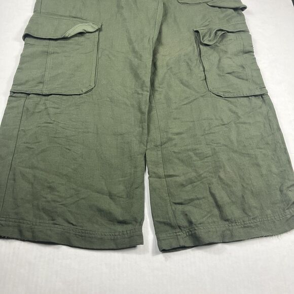 Zara Wide Leg Cargo Pants Comfort Soft Knit Wide Leg Y2K Baggy Gorpcore LARGE - Picture 2 of 14